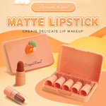 Dragon Ranee Carrot Mini Lipstick 5-Piece Set – Long-Lasting Waterproof Velvet Matte Nude Lipstick Collection for Women