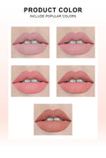 Dragon Ranee 5 Colors Peach Mini Lipstick Set – Long Lasting Waterproof Matte Velvet Nude Lipsticks for Women
