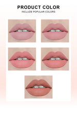 Dragon Ranee 5 Colors Peach Mini Lipstick Set – Long Lasting Waterproof Matte Velvet Nude Lipsticks for Women