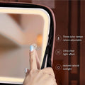 Smart Led Makeup Bag With Mirror Lights Professional Cosmetic Case For Women Travel Organizers Beauty Kit Storage