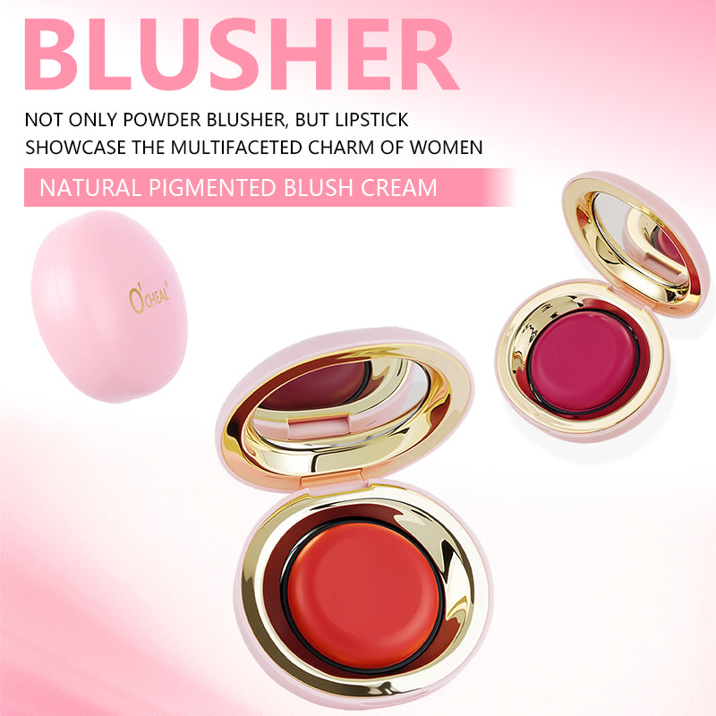 O'CHEAL 2-in-1 Lip & Cheek Cream Blush – Long-Lasting Moisturizing Cream Tint for Lips & Cheeks | Blendable Natural Dewy Finish | Lightweight Makeup (4 Shades)