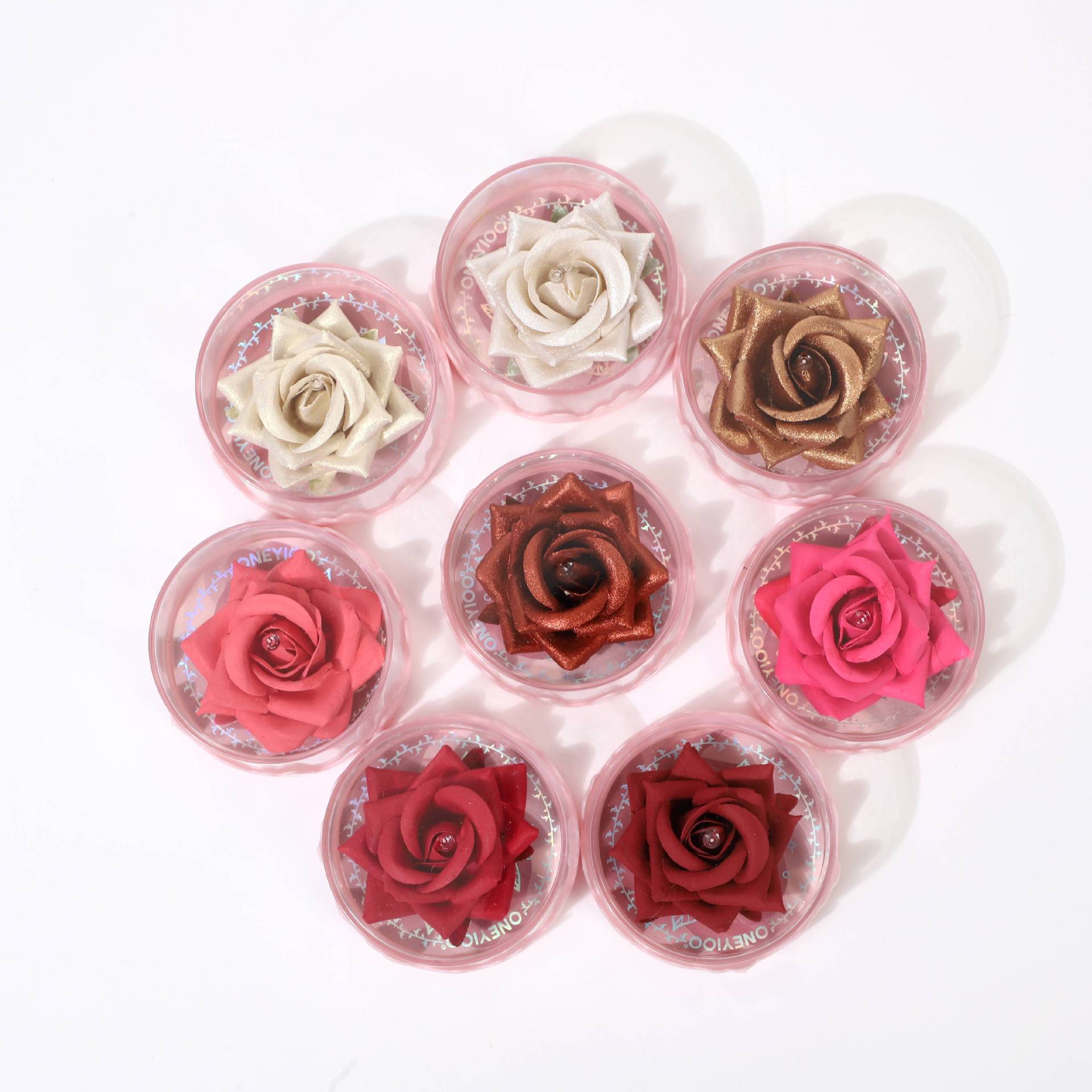 Oneyioo Rose Flower Highlighter & Blush 2-in-1 Set