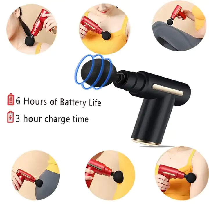 4-in-1 Portable Muscle Massage Gun – Deep Tissue Pain Relief