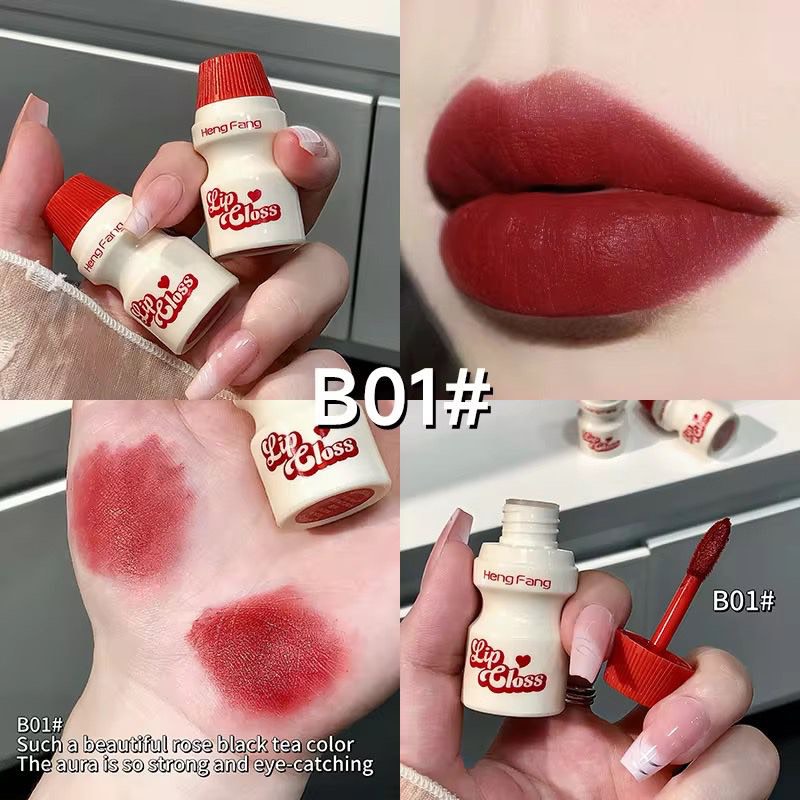 Heng Fang Air Mist Lip Gloss 3 Pcs Set | Velvet Matte Lip Tint | Lip & Cheek Tint