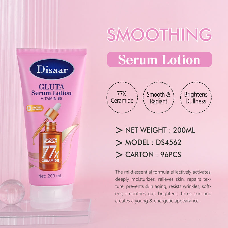 Disaar Gluta Serum Body Lotion 200ml with Vitamin B5, Glutathione & 77X Ceramide – Deep Moisturizing, Skin Barrier Care & Radiant Skin