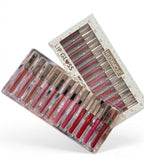 HUDAMOJI 12 Pcs Matte Waterproof Lip Gloss Set
