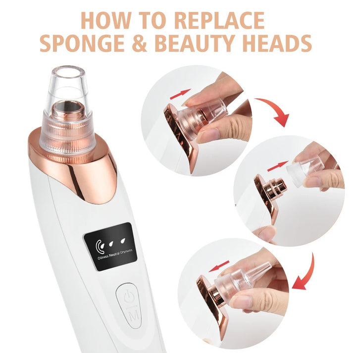 5-in-1 Electric Blackhead Remover Vacuum with LCD Screen