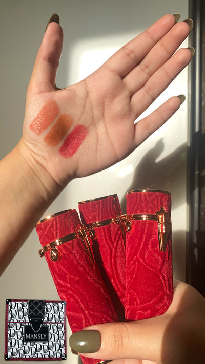 Mansly 3pcs Velvet Touch Lipstick Trio Set