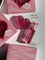 Hudamoji - 2pcs Rose & Collagen Extrat Lip Care Set