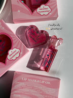 Hudamoji - 2pcs Rose & Collagen Extrat Lip Care Set
