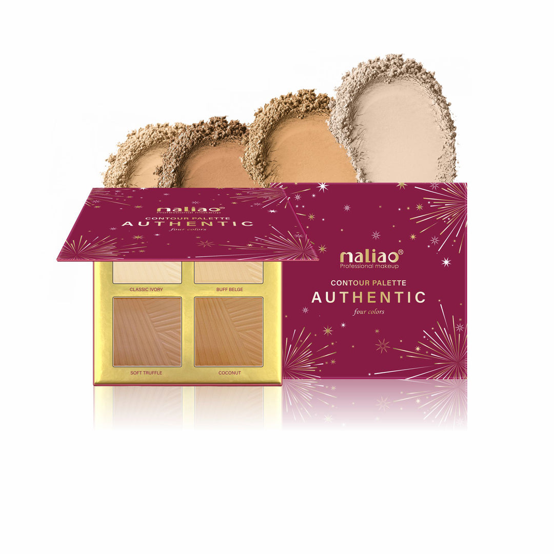 Maliao Authentic Contour Palette - Sculpt and Define with 4 Stunning Shades| CLASSIC IVORY |BUFF BEIGE |SOFT TRUFFLE |COCONUT