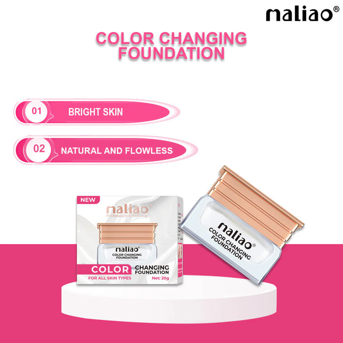 Maliao Color Changing Foundation With Satin Finish Waterproof