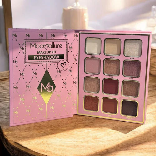 Mocallure 4-in-1 Makeup Palette Book – Eyeshadow, Blush, Highlighter & Eyebrow Kit