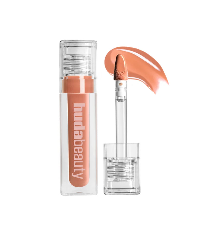 Huda Beauty Faux Filler Extra Shine Lip Gloss Honey 3.9ml | High-Shine Nude Gloss