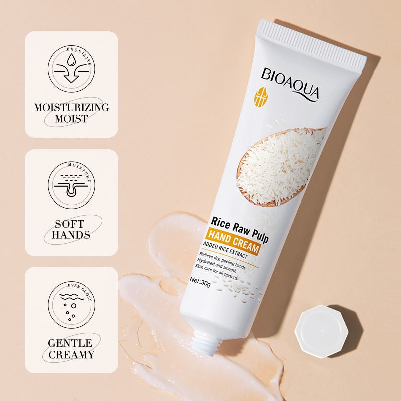 BIOAQUA Rice Raw Pulp Hand Cream for Dry Hands 30g