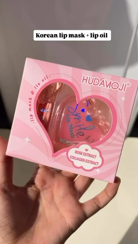 Hudamoji - 2pcs Rose & Collagen Extrat Lip Care Set