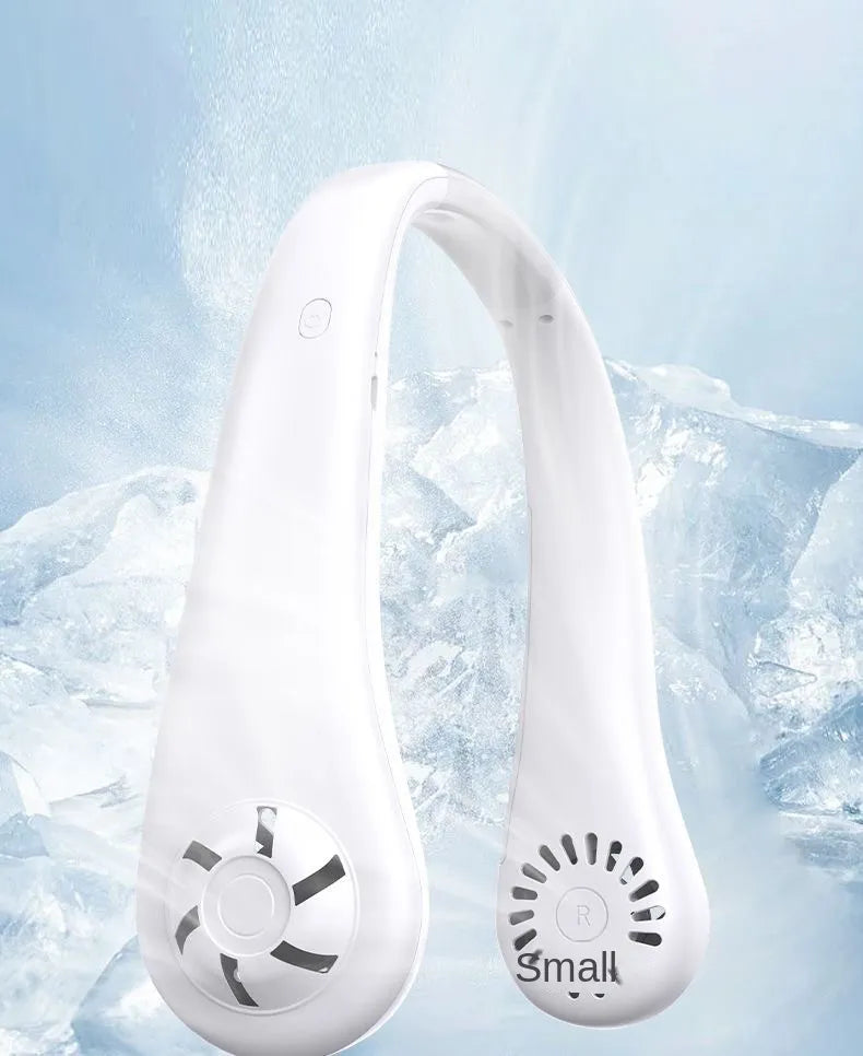 Portable Neck Fan Rechargeable Bladeless Hands Free Air Cooler – 3 Speed Mini Cooling Fan for Summer Travel Outdoor Sports