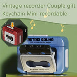 Retro Tape Recorder Keychain | Mini Music Box Pendant & Bag Charm