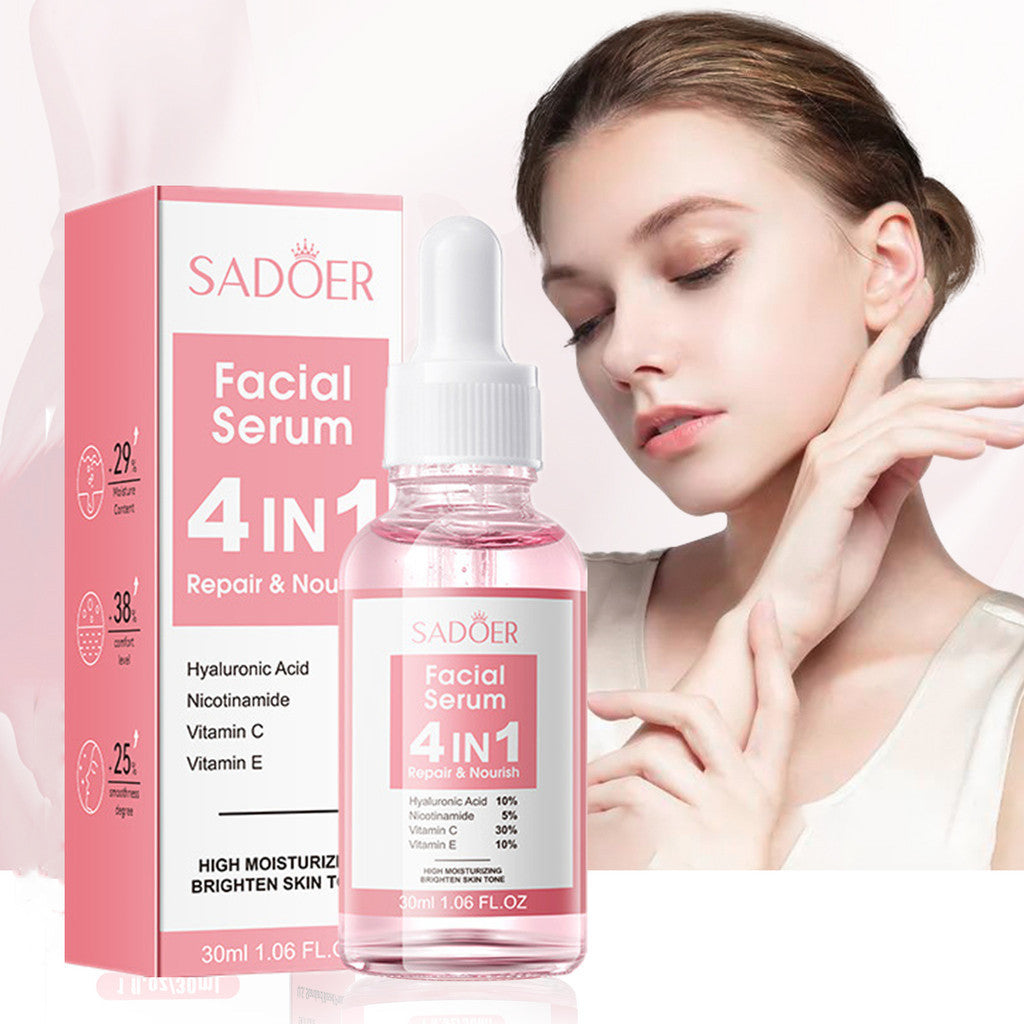 SADOER 4-in-1 Facial Serum | Vitamin C & Hyaluronic Acid