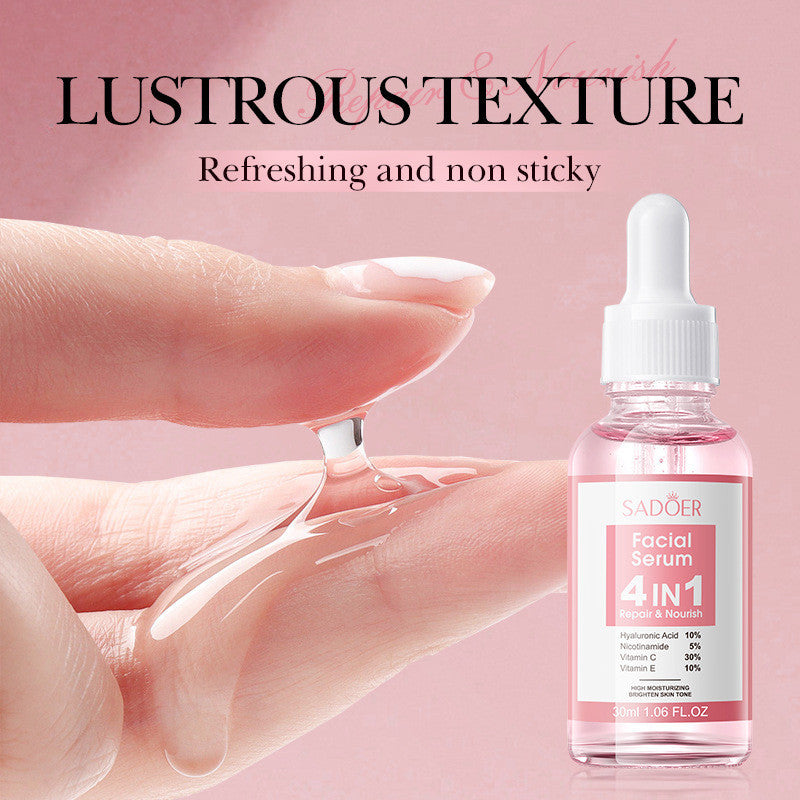 SADOER 4-in-1 Facial Serum | Vitamin C & Hyaluronic Acid