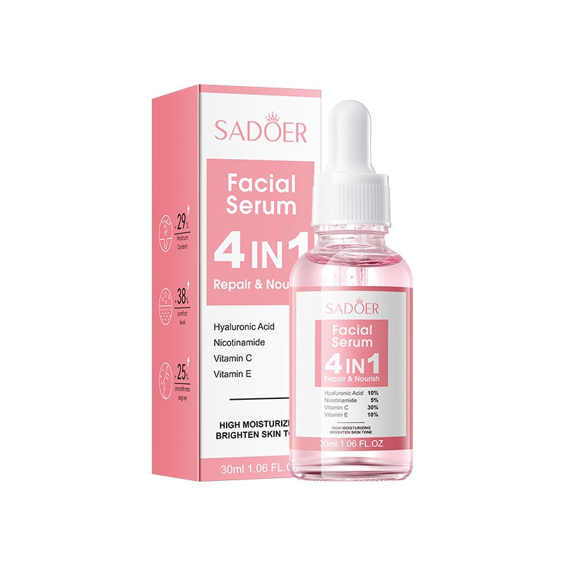 SADOER 4-in-1 Facial Serum | Vitamin C & Hyaluronic Acid