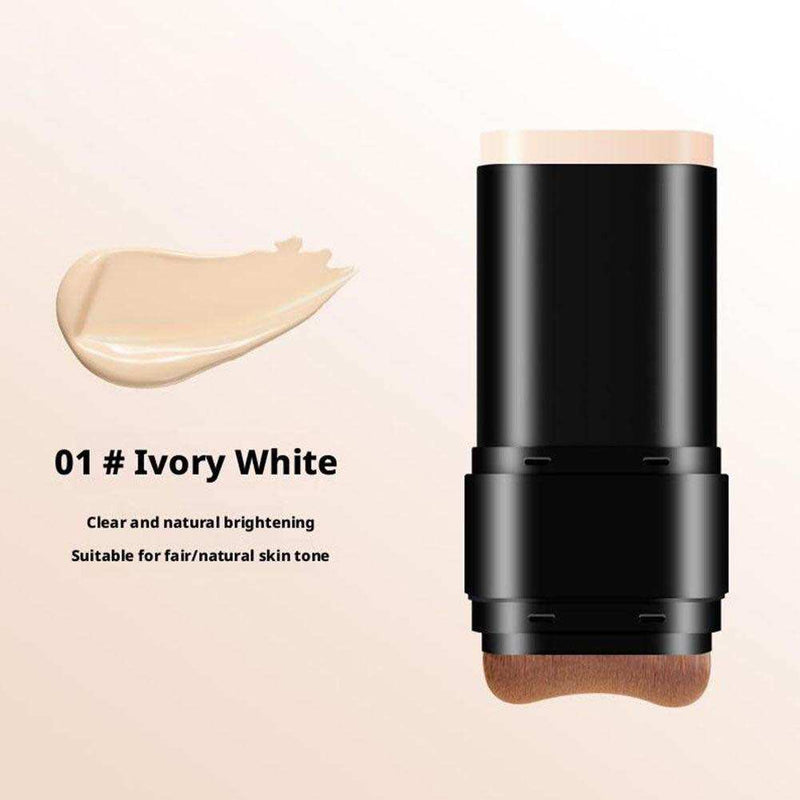 Kaka Show Waterproof Foundation Stick with Built-in Brush | Full Coverage Long-Lasting Cream Foundation Concealer | Korean Makeup | Made in Korea