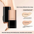 Kaka Show Waterproof Foundation Stick with Built-in Brush | Full Coverage Long Lasting Korean Makeup Foundation & Concealer | Made in Korea