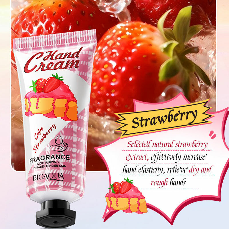 BIOAQUA 5pcs Fruit Cake Hand Cream Set - Moisturizing Gift