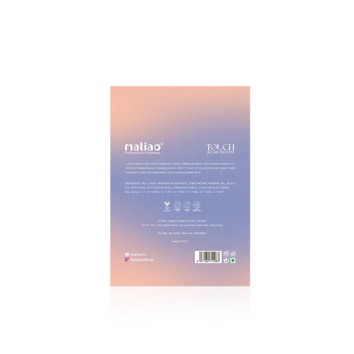 Maliao Touch Blush Palette - Long-Wear, Fade-Proof Formula