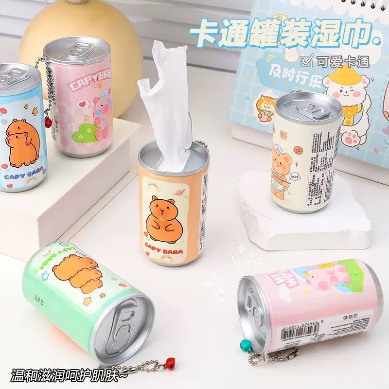 Mini Can Wet Wipes Dispenser – Portable Keychain Tissue Holder