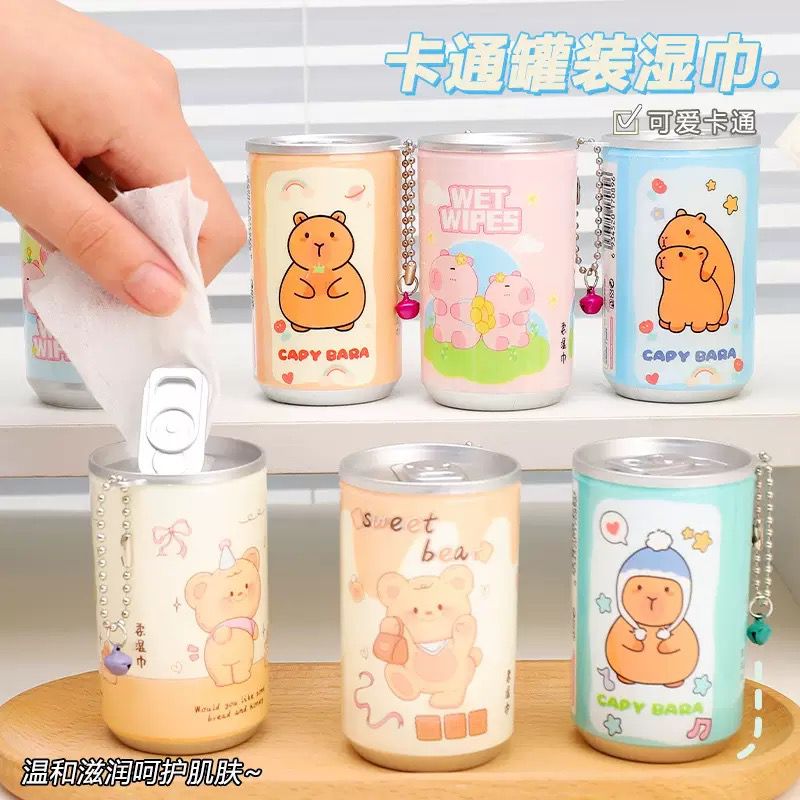 Mini Can Wet Wipes Dispenser – Portable Keychain Tissue Holder