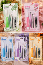 Professional 4-Piece Stainless Steel Manicure Set – Nail Care Kit
