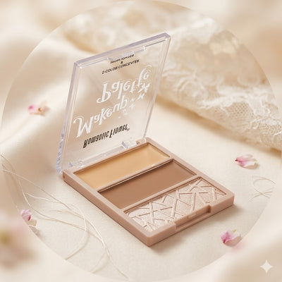 Romantic Flower 2-Color Concealer & Highlighter Makeup Palette