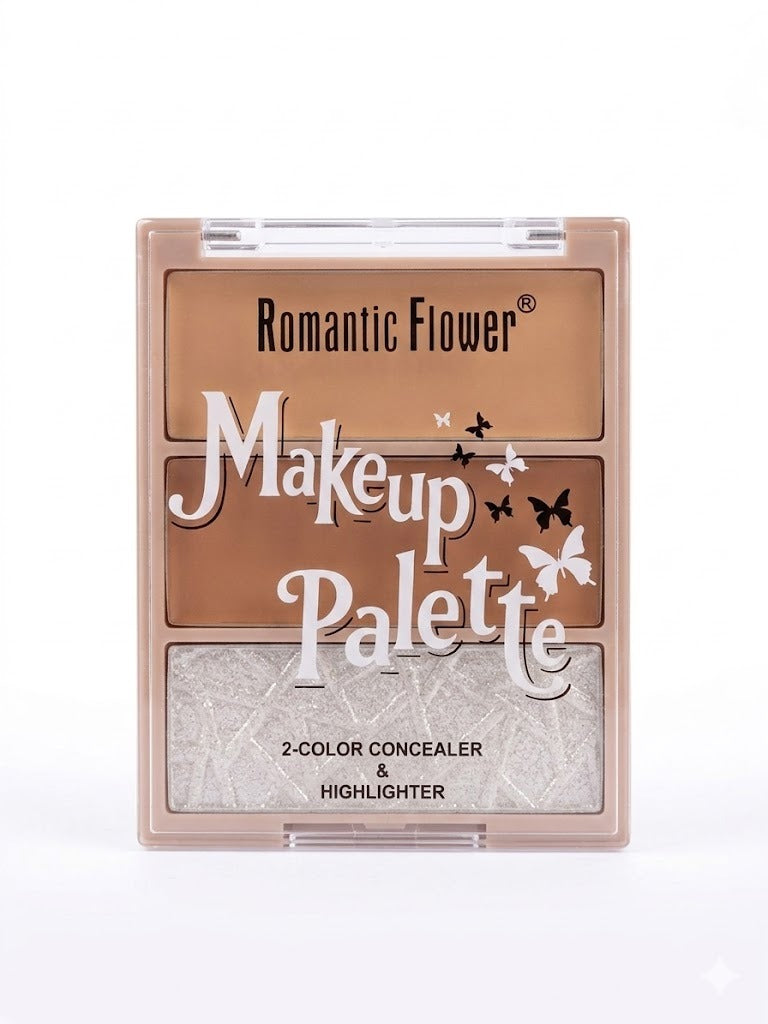 Romantic Flower 2-Color Concealer & Highlighter Makeup Palette