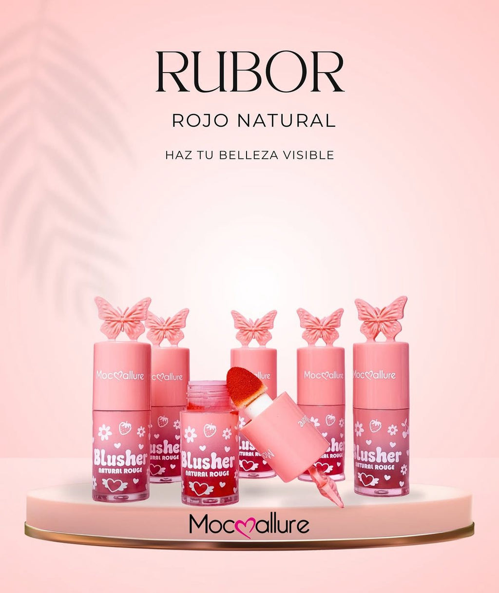 Mocallure Puff Liquid Blush Set 6 Pcs – Natural Dewy Glow