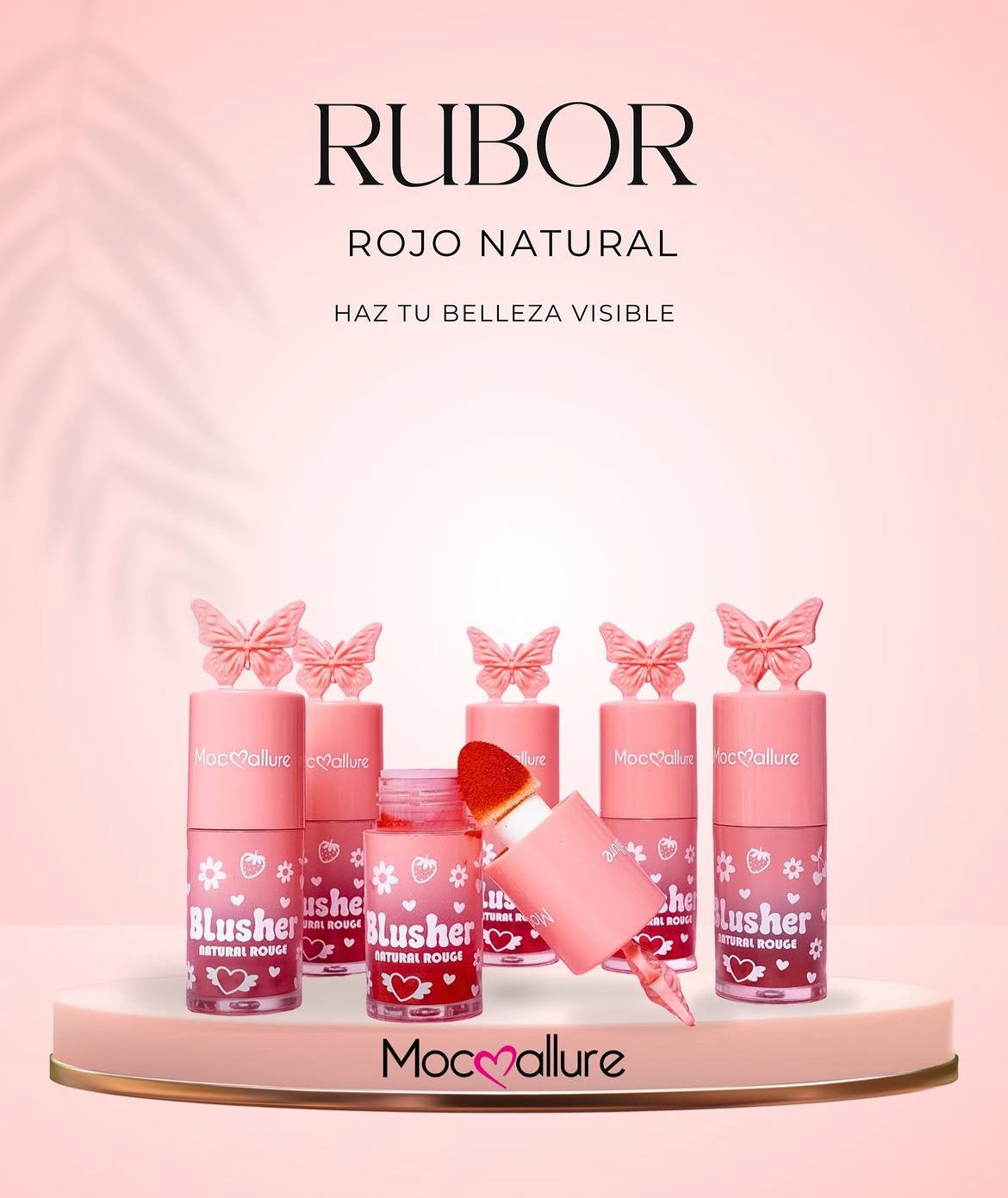 Mocallure Puff Liquid Blush Set 6 Pcs – Natural Dewy Glow