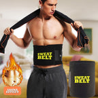 Premium Sweat Waist Trimmer Belt for Men & Women – Adjustable Neoprene Sauna Waist Trainer for Belly Fat Burning, Tummy Slimming & Workout Support (Black)