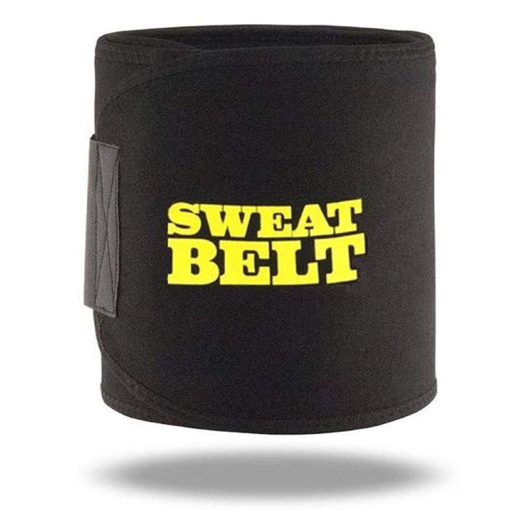 Premium Sweat Waist Trimmer Belt for Men & Women – Adjustable Neoprene Sauna Waist Trainer for Belly Fat Burning, Tummy Slimming & Workout Support (Black)