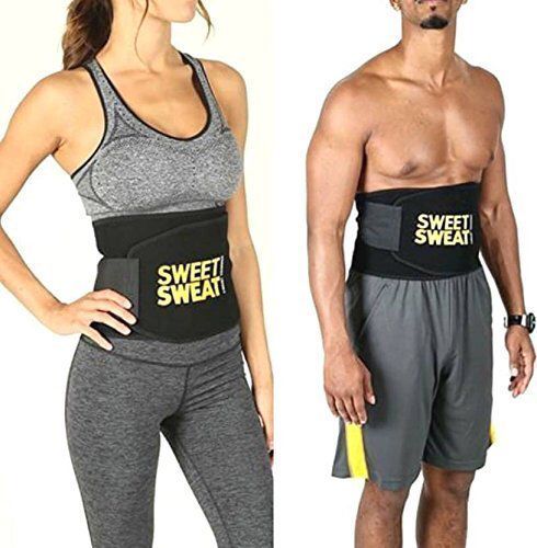 Premium Sweat Waist Trimmer Belt for Men & Women – Adjustable Neoprene Sauna Waist Trainer for Belly Fat Burning, Tummy Slimming & Workout Support (Black)