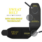 Premium Sweat Waist Trimmer Belt for Men & Women – Adjustable Neoprene Sauna Waist Trainer for Belly Fat Burning, Tummy Slimming & Workout Support (Black)