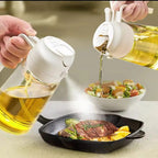 2-in-1 Glass Oil Spray Bottle & Dispenser – Kitchen Olive Oil Mister