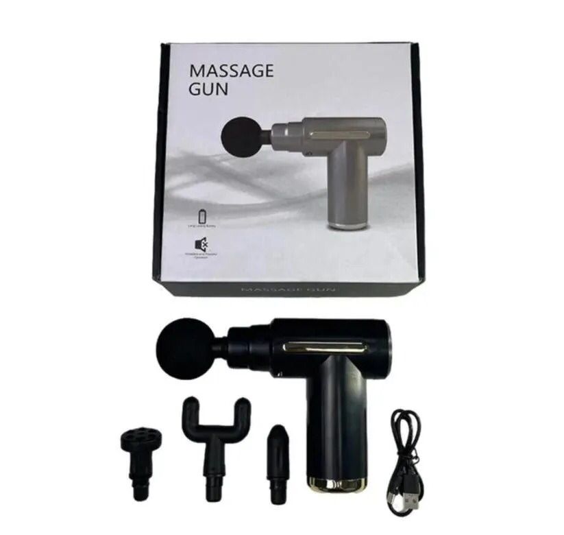 4-in-1 Portable Muscle Massage Gun – Deep Tissue Pain Relief