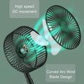 Portable Rechargeable Standing Fan – 6.5 Inch Quiet Oscillating Foldable USB Desk & Pedestal Cooling Fan with Adjustable Height, 3 Speeds & Phone Holder for Home Office, Bedroom & Travel Use