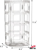 360° Rotating Acrylic Jewelry Organizer – 4-Tier Display Stand
