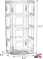 360° Rotating Acrylic Jewelry Organizer – 4-Tier Display Stand