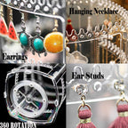 360° Rotating Acrylic Jewelry Organizer – 4-Tier Display Stand