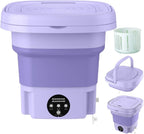 Portable Foldable Washing Machine Mini Laundry Washer with Spin Basket for Baby Clothes, Underwear, Socks, Travel, Camping, Dorm & Apartment Use