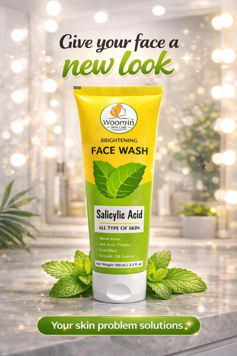 Woomin Face Wash Combo – Salicylic, Vitamin C, Gluta & Rice