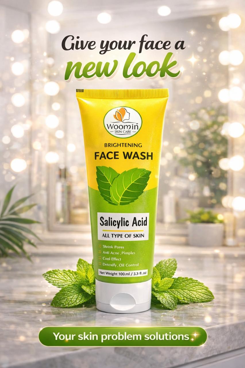 Woomin Face Wash Combo – Salicylic, Vitamin C, Gluta & Rice