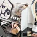 Premium 3-Tier Dustproof Makeup Organizer with Clear Drawers – Luxury Cosmetic Storage Box for Skincare, Lipsticks & Beauty Accessories